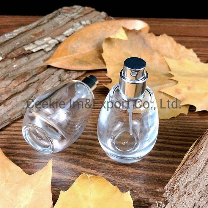 Transparent Luxury Perfume Glass Bottle with Spray Tops Cosmetic Packaging Skin Care Glassware Glass Bottle