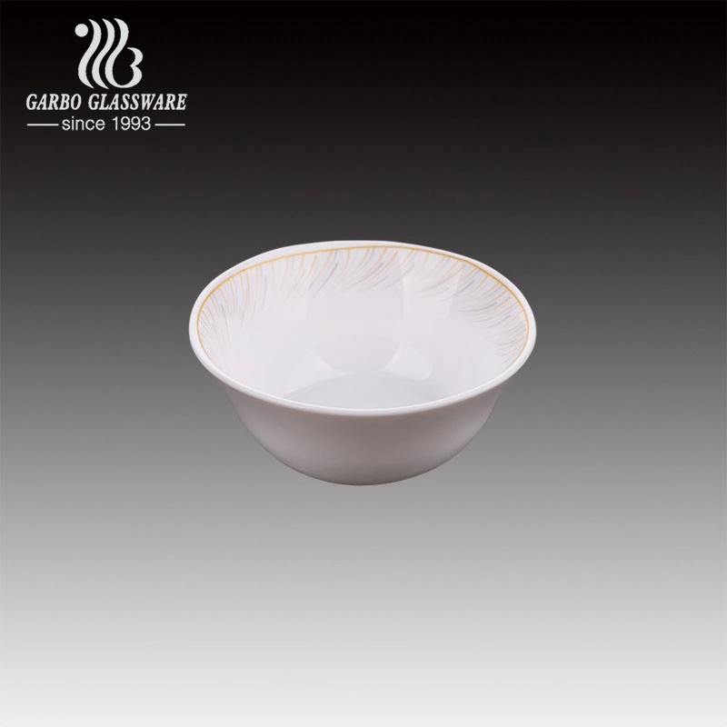 Wholesale Opal Glass 4.5&quot; Soup Rice Bowl with Decal
