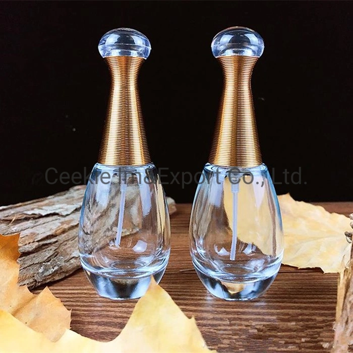 Transparent Luxury Perfume Glass Bottle with Spray Tops Cosmetic Packaging Skin Care Glassware Glass Bottle