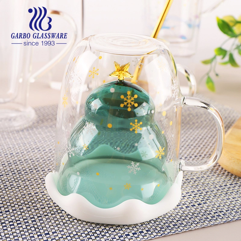 Garbo China Supplier High Borosilicate Glass Mug Deingking Glassware for Christmax Glass Cup