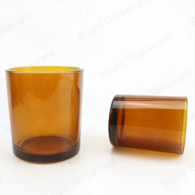 8oz 16oz Amber Glass Candle Jars Tumbler Glass