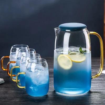 1500ml 300ml Glass Pitcher Set Glass Water Jug with Lid