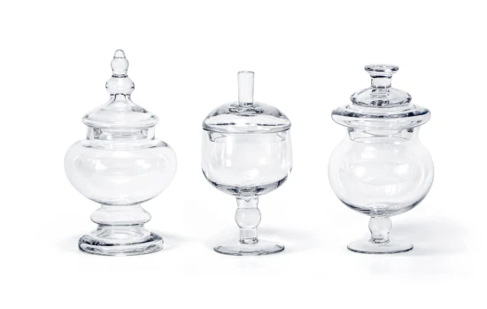 Glassware Glass Apothecary Jar for Food Storage for Home Decor Wholesale