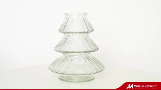 Wholesale Wide Mouth Belly Decoration Transparent Glass Flower Vase for Wedding or Office