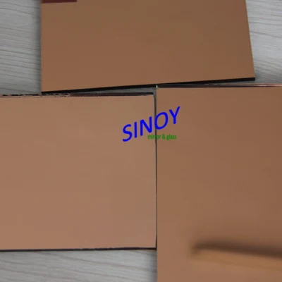 Sinoy 4mm-6mm Tinted Bronze Mirror Glass for Home Decoration in Customer Size